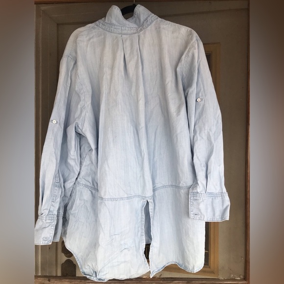 Womens Plus size Chambray shirt 3x Cloth and Stone - Picture 4 of 5